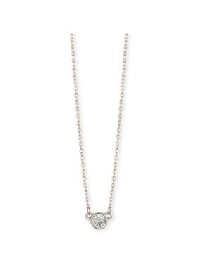 ZAD silver small round crystal pendant necklace NEW